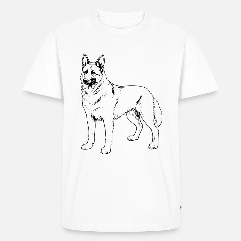 Deutscher Schäferhund - Männer Premium Bio T-Shirt - Weiß