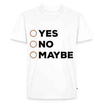 Oui non cocher - T-shirt Premium bio Homme - blanc - Devant - Nico (187cm)
