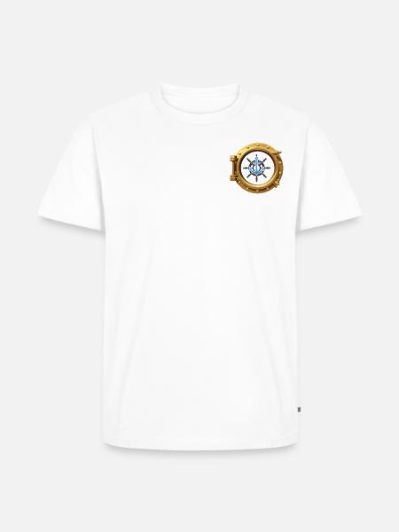 Nautik Bullauge - Männer Premium Bio T-Shirt - Weiß