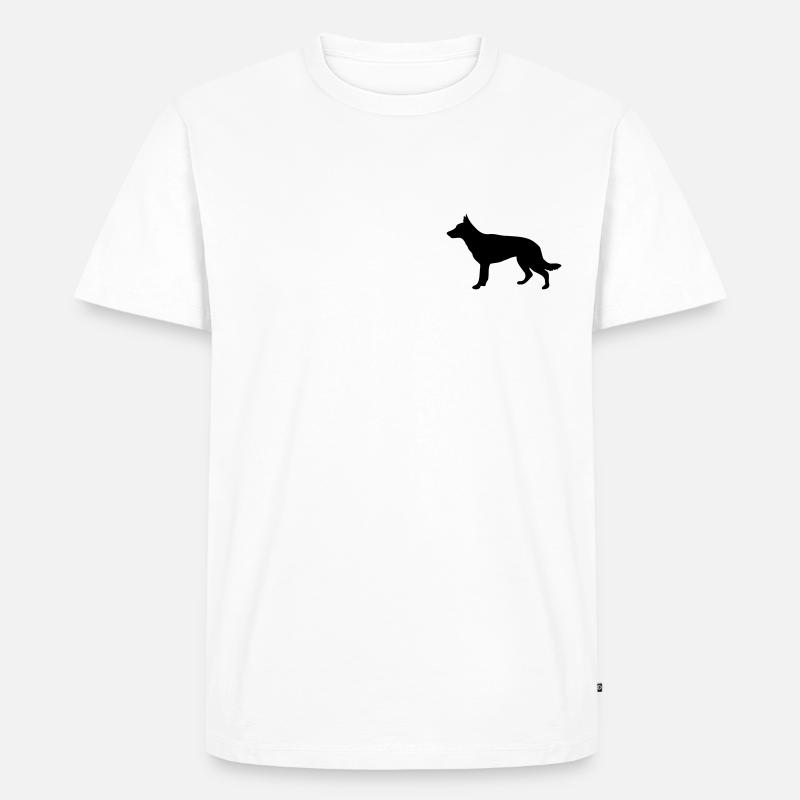 Schäferhund - Männer Premium Bio T-Shirt - Weiß