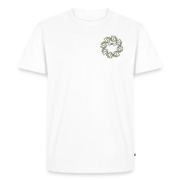 Männer Premium T-Shirt - Männer Premium Bio T-Shirt - Weiß - Vorne - Nico (187cm)