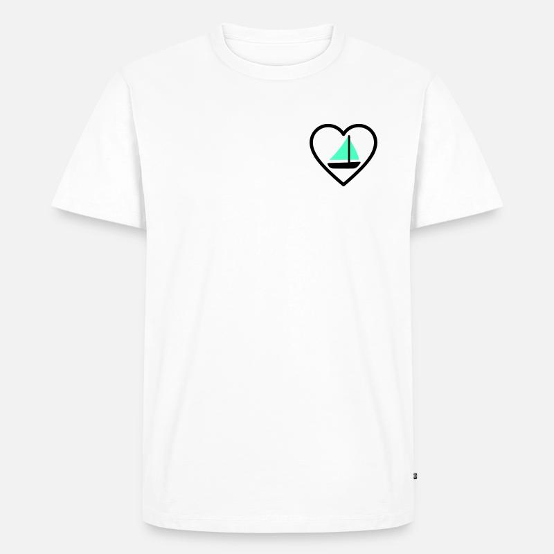 Cuore Vela – Passione Navigazione - Men's Premium Organic T-Shirt - white