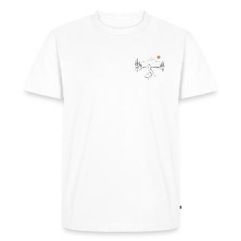 Pagaie debout sur le lac - T-shirt Premium bio Homme - blanc - Devant - Nico (187cm)