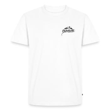 Swiss cult term Chuchichäschtli - Men's Premium Organic T-Shirt - white - Front - Nico (187cm)
