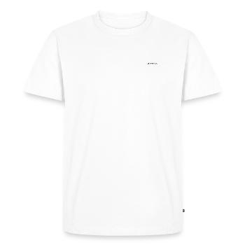 Be Here Now | Mindfulness | Meditation Gift - Men's Premium Organic T-Shirt - white - Front - Nico (187cm)