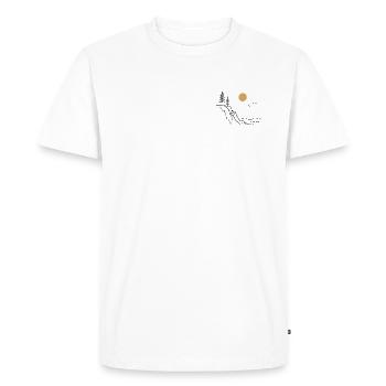 Soleil des falaises côtières - T-shirt Premium bio Homme - blanc - Devant - Nico (187cm)