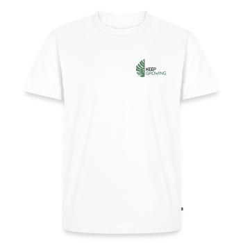 Monstera - Continue de grandir - T-shirt Premium bio Homme - blanc - Devant - Nico (187cm)