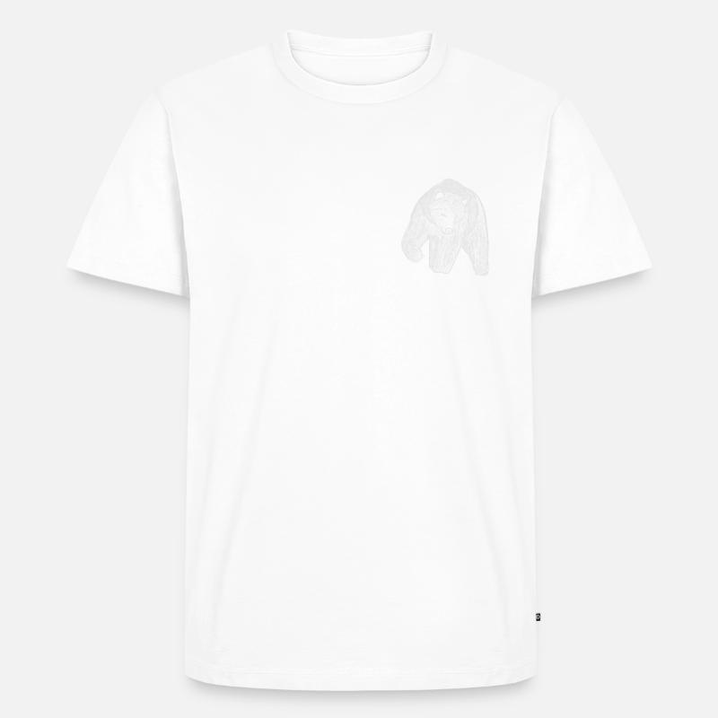 Bär - Männer Premium Bio T-Shirt - Weiß