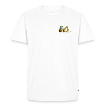 Excavatrice à dessins animés dans le sable - T-shirt Premium bio Homme - blanc - Devant - Nico (187cm)