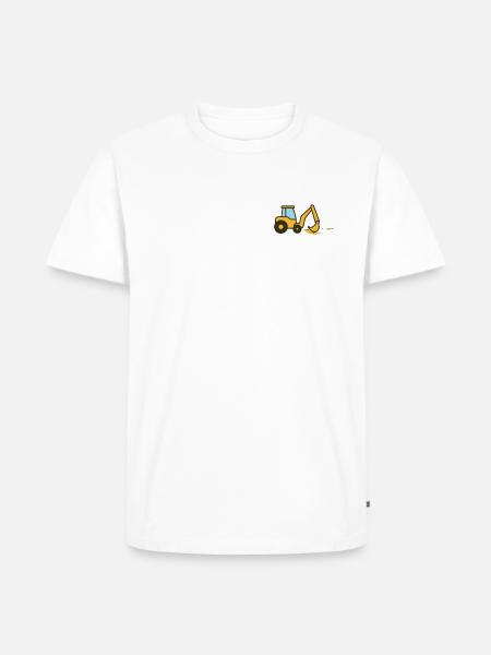 Cartoon-Bagger im Sand - Männer Premium Bio T-Shirt - Weiß