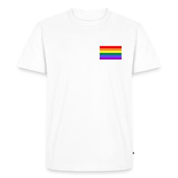 Rainbow flag for tolerance - Men's Premium Organic T-Shirt - white - Front - Nico (187cm)