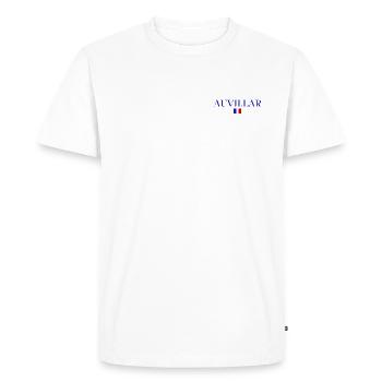 AUVILLAR - Conception du drapeau français. - T-shirt Premium bio Homme - blanc - Devant - Nico (187cm)