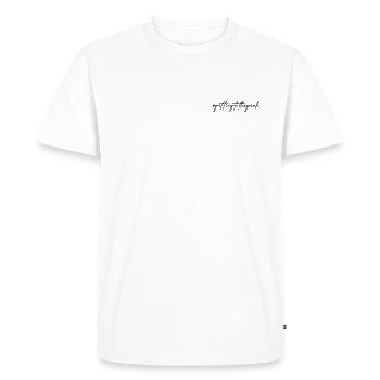 #gettingtothepeak – Votre chemin vers le sommet ⛰️ - T-shirt Premium bio Homme - blanc - Devant - Nico (187cm)