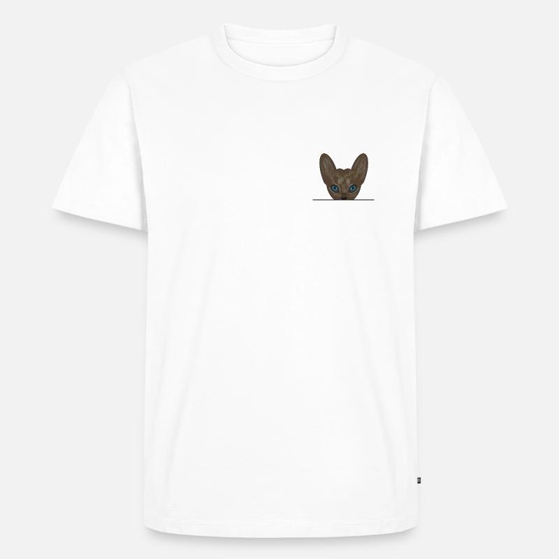 Devon Rex Katze - Männer Premium Bio T-Shirt - Weiß