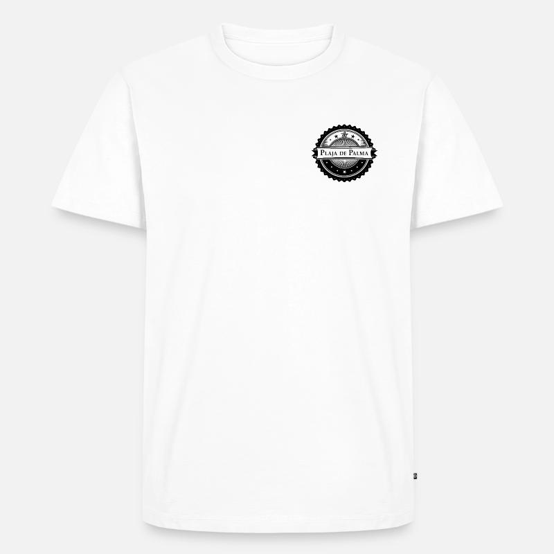 Plaja de Palma - schwarze Version - Männer Premium Bio T-Shirt - Weiß