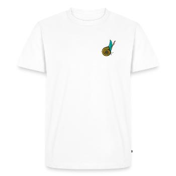 Escargot d’or - T-shirt Premium bio Homme - blanc - Devant - Nico (187cm)