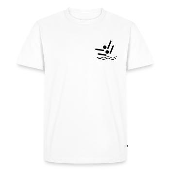 natation synchronisée - T-shirt Premium bio Homme - blanc - Devant - Nico (187cm)