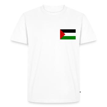 Free palestine - T-shirt Premium bio Homme - blanc - Devant - Nico (187cm)