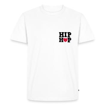 I heart Hip Hop - T-shirt Premium bio Homme - blanc - Devant - Nico (187cm)
