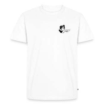 A promise on four paws - Men's Premium Organic T-Shirt - white - Front - Nico (187cm)