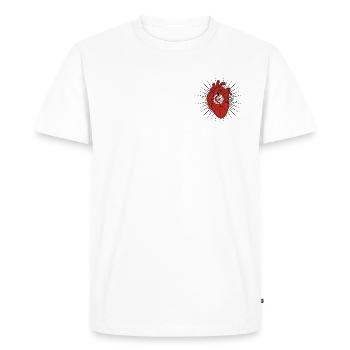 Heart flag of Tunisia - Men's Premium Organic T-Shirt - white - Front - Nico (187cm)