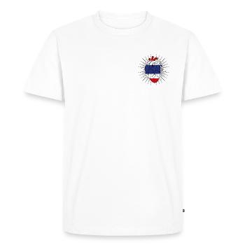 Heart flag of Thailand - Men's Premium Organic T-Shirt - white - Front - Nico (187cm)