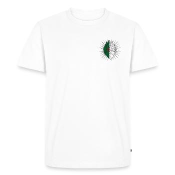 Heart flag of Algeria - Men's Premium Organic T-Shirt - white - Front - Nico (187cm)