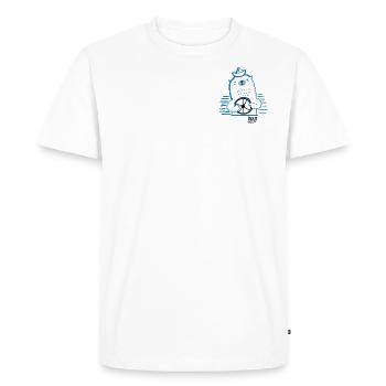 Ours de mer Ahoy - T-shirt Premium bio Homme - blanc - Devant - Nico (187cm)