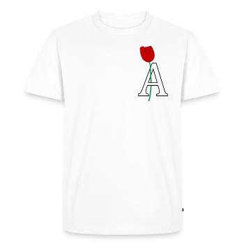 Rose x A T-shirt - Chemise unisexe - T-shirt Premium bio Homme - blanc - Devant - Nico (187cm)