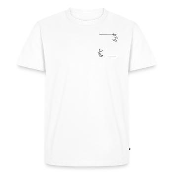 Cadre - T-shirt Premium bio Homme - blanc - Devant - Nico (187cm)
