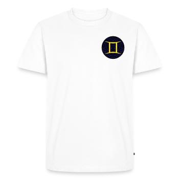 Gémeaux - T-shirt Premium bio Homme - blanc - Devant - Nico (187cm)