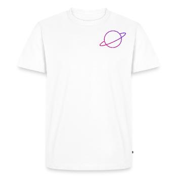 Planet Red-Blue - Men's Premium Organic T-Shirt - white - Front - Nico (187cm)