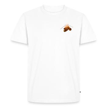 Feu de joie avec guimauves - T-shirt Premium bio Homme - blanc - Devant - Nico (187cm)