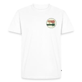Peanuts Snoopy Guitarre 1969 - T-shirt Premium bio Homme - blanc - Devant - Nico (187cm)