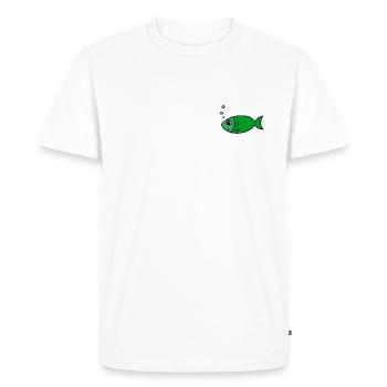 Poisson drôle - T-shirt Premium bio Homme - blanc - Devant - Nico (187cm)