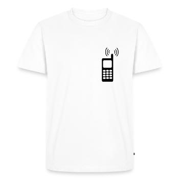 Cell - telephone - Men's Premium Organic T-Shirt - white - Front - Nico (187cm)