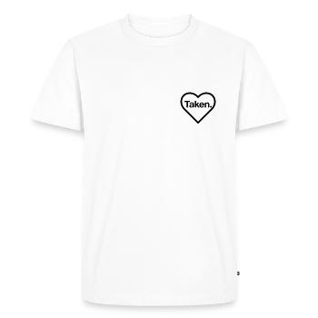Cœur pris - T-shirt Premium bio Homme - blanc - Devant - Nico (187cm)