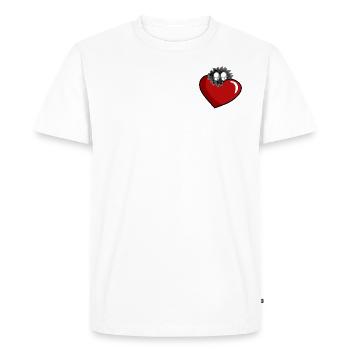 Puschelliebe - Men's Premium Organic T-Shirt - white - Front - Nico (187cm)