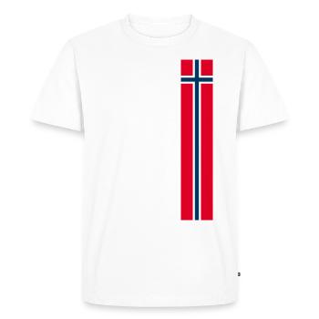J’aime la tenue T-shirt design Norvège - T-shirt Premium bio Homme - blanc - Devant - Nico (187cm)