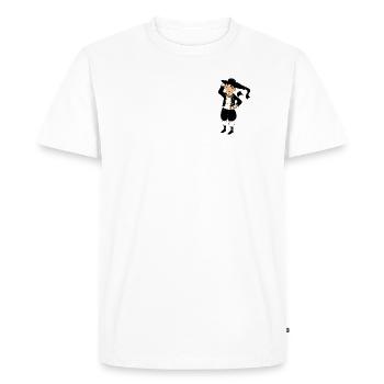 Bretagne - homme breton - T-shirt Premium bio Homme - blanc - Devant - Nico (187cm)