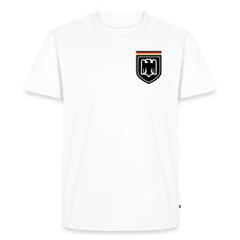 Germany Eagle Badge 01 - Men's Premium Organic T-Shirt - white - Front - Nico (187cm)