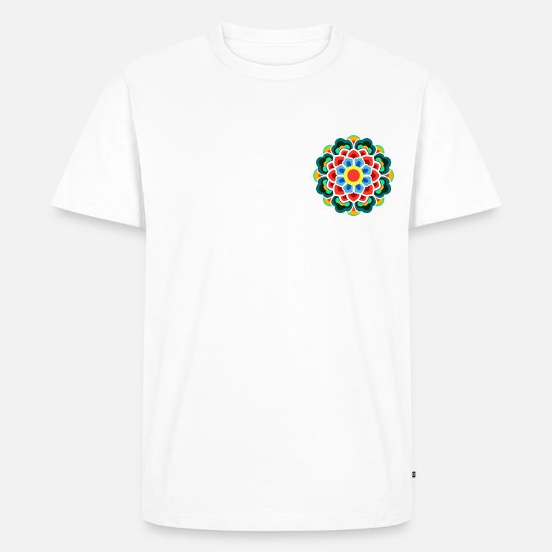 Dancheong 단청 - single (Ver.9) - Männer Premium Bio T-Shirt - Weiß