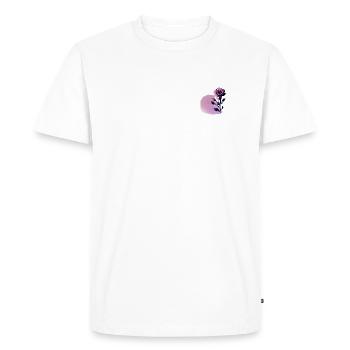 Rose flower rose design - Men's Premium Organic T-Shirt - white - Front - Nico (187cm)