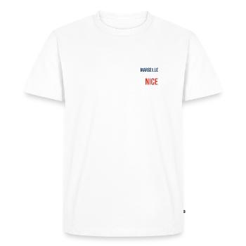 Typical authentic South of France souvenir - Men's Premium Organic T-Shirt - white - Front - Nico (187cm)