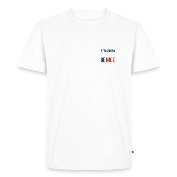 Le souvenir strasbourgeois le plus créatif - T-shirt Premium bio Homme - blanc - Devant - Nico (187cm)