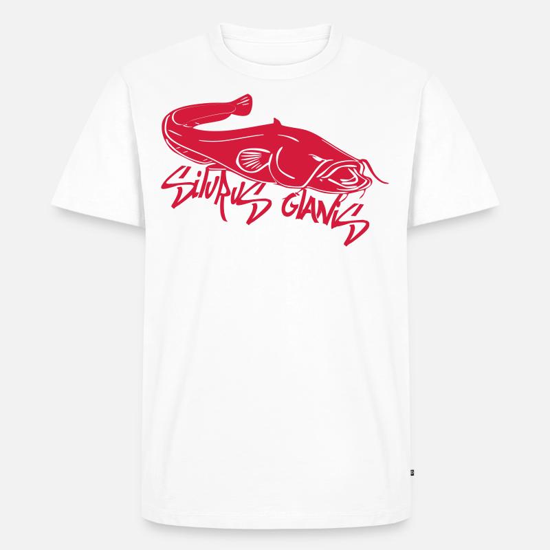silurus glanis2 - Männer Premium Bio T-Shirt - Weiß