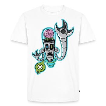 Cerveau machine - T-shirt Premium bio Homme - blanc - Devant - Nico (187cm)