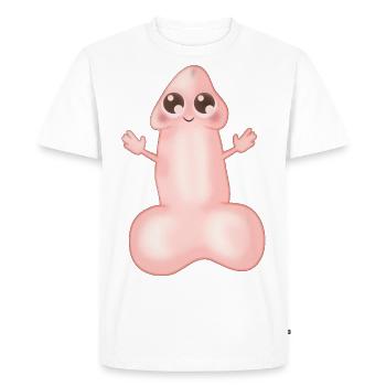 Kawaiimoji - T-shirt Premium bio Homme - blanc - Devant - Nico (187cm)
