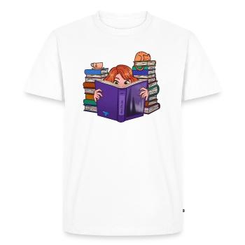 Literature by TechPrincess - Men's Premium Organic T-Shirt - white - Front - Nico (187cm)