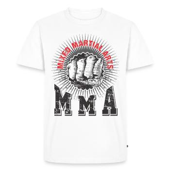 MMA - Arts martiaux mixtes - T-shirt Premium bio Homme - blanc - Devant - Nico (187cm)